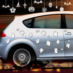 Chinco 18 Pcs Halloween Ghost Car Magnets Reflective Ghost Boo Refrigerator Automotive Magnet Stickers Cute Holiday Fridge Garage Door Decorations Holiday Waterproof Magnetic Decals