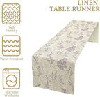 Purple Lavender Table Runner Vintage Watercolor Modern Kitchen Restaurant Decoration Suitable for Indoor and Outdoor Wedding Party Banquet Table Runner 13x36 Inch