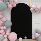 Black Arch Cover 4x7.2ft Arch-Backdrop-Cover Spandex Arched Covers Stretchy Backdrop Chiara Arches Frame Fabric for Birthday Party Baby Shower Gender Reveal Wedding Arch Back Drop Arbor Decor