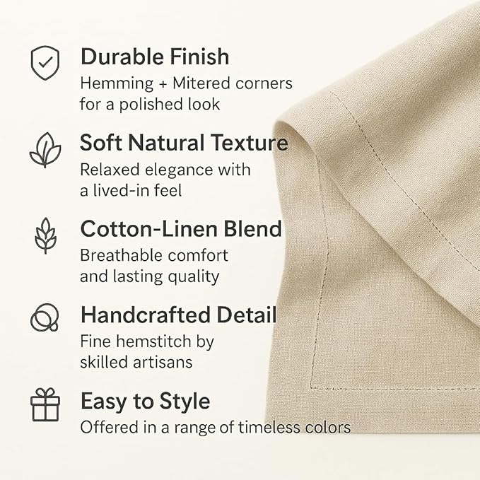 Cotton Linen Table Runner 36 Inches – Small Black Coffee Table Runner 14 x 36 Inch – Washable Scarf Fabric Table Runner for Spring, Summer, Wedding Decoration Gift – Eva