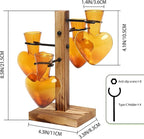 Plants Propagation Stations Plant Terrarium Kit Glass Planters for Indoor Plants House Plant Accessories Gift for Women - 4 Love Bulb Vase