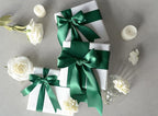 Forest Green Satin Ribbon 2.5 Inch Double-Faced Ribbons 25 Yards for Christmas Gift Wrapping Crafts Flower Bouquet Wedding Paper Bows Invitations