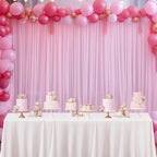 10x10ft Baby Pink Tulle Backdrop Curtain for Parites, Sheer Backdrop Curtains for Wedding Baby Shower Birthday Party Photo Shoot Decorations