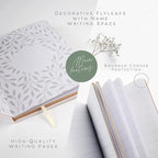 ARTESORI Vow Books His and Hers - Linen Wedding Vow Books Perfect as Bride & Groom Gifts, Wedding Registry Ideas - His & Hers Gifts Wedding Vow Book - Wedding Essentials & Accessories (Blush & Grey)