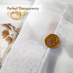 50 Pack Pre-Folded Vellum Jackets for 5x7 Invitations,AZAZA Elegant Translucent Invitation Sleeves,115GSM Vellum Jackets 5x7, Wedding Invitation Accessories, for Weddings Birthdays, Hydrangea Floral