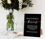 Funeral Sign, 8x11 Black Minimalist Style Loss of Loved One Memorial Sign, In Loving Memory Sign, Funeral Decorations, Wedding Table Decor, Memorial Gifts For Loss of Loved One, Bereavement Gifts -12