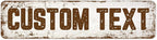 Custom Sign, Custom Street Sign, 11 Font Colors, 13 Font Styles, 4 Hole Options, 22 Sizes, 12x48 Inches, Rust Free DiBound, Fade Resistant, Made in USA by My Sign Center (Rustic)