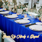BRILLMAX 10 Pack Royal Blue Tablecloths for 6 Foot Rectangle Tables 60 x 102 Inch - 6ft Rectangular Bulk Linen Polyester Fabric Washable Cloth Cover for Wedding Reception Banquet Birthday Party