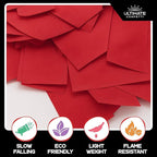 Ultimate Confetti, Red Biodegradable Confetti - Rectangular Tissue Paper Confetti for Cannon and Launcher use – Best for Gender Reveal, Live Parties, Concerts and Weddings - 20 lb, 320 oz