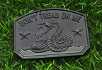 1x Gadsden Flag Rattlesnake Car Emblem 3D Decal Sticker with Don't Tread ON ME Slogan Fit for Car Truck Motorcycle Window Door and Flat Surface (Glossy Black)