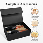 LIFELUM Gift Box 13.5''x10''x4'' Large Black Gifts Boxes with Magnetic Lids Luxury Birthday Gift Box for Groomsman Proposal Gifts Contains Card, Ribbon, Filler
