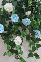 Floroom Artificial Flowers 25pcs Real Looking Ivory Foam Fake Roses with Stems for DIY Wedding Bouquets White Bridal Shower Centerpieces Arrangements Party Tables Decorations