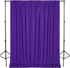 DWCN 10x8 FT Purple Backdrop Curtains for Parties, Photography Backdrop Drapes with Rod Pockets for Wedding Decorations Stage Birthday Family Gatherings, 2 Panels 5ft x 8ft