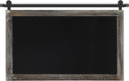 COGOOD Farmhouse Barn Door Mirror - 41" x 26" Rustic Wood Framed Wall Mirror for Bathroom, Living Room, Entryway Wall Decor (Speckled White)