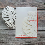 MillaSaw 20pcs Palm Wedding Invitations Cards with Envelopes, for Wedding Bridal Shower Quinceañera Engagement Birthday Invites, Pearl Ivory (ivory)
