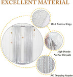 ShinyBeauty Silver Backdrops 2 Pieces Sequin Curtains 4FTx7FT Photoshoot Background Shimmer Backdrop Curtain Panels Sparkle Backdrop for Birthday,Wedding,Party Studio Decor(8FTX7FT)