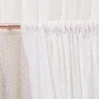 Poise3EHome Sequin Backdrop Curtain, White Sequin Backdrop, Sequin Curtains for Party Wedding Sequence Backdrop, 20FT x 10FT