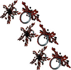 Napkin Rings Set of 12 for Dining Table Decoration Parties Everyday Metal Napkin Holder Leaf Wine (Pack of 12)