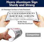 Custom Signs Outdoor Metal - 12 x 8 Personalized Aluminum Rust-Proof Entrance Garden Hazard Intersection Parking Signs, Decorative Sign（Style 02)