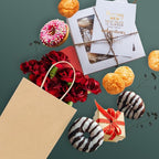 METRONIC Kraft Paper Gift Bags with Handles 5.25x3.75x8 Inch 20000 Pack | Christmas, Birthday Party Favors, Retail Shopping, Small Business Bulk | Brown Gift Wrap Bag