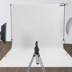 ISSUNTEX 10X20 ft Background Muslin Backdrop, Photo Studio, Collapsible High Density Screen for Video Photography and Television-White