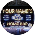 ADVPRO Personalized Your Name Custom Home Bar Beer Established Year Dual Color LED Neon Sign White & Yellow 16 x 12 Inches st6s43-p1-tm-wy