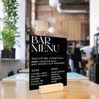 5 Pack 8x10 Inch Black Acrylic Signs Blanks, DIY 8x10 Blank Black Acrylic Sheet Sign 1/8 inch Thick for Wedding Party Table Sign, Wood Stand Not Included