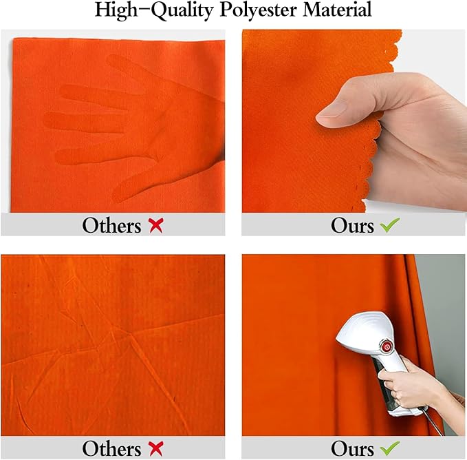 10x20FT Large Orange Screen Backdrop for Photography Solid Color Photoshoot Background High Density Portrait Screen for TV Recording Photo Video Studio Art Props