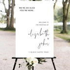 Minimalist Wedding Welcome Sign, Modern Wedding Welcome Sign, Welcome Sign Wedding, Wedding Sign
