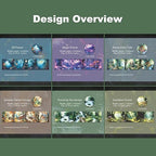 Forest-Themed Seamless Washi Tape Scrapbook Kit – 6 Rolls with Cottage, Waterfall & Fairy Forest Designs for Journaling, DIY Crafts, Gift Wrapping, Card Making and Decoration