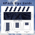 6 Pack Navy Blue Cheesecloth Table Runner 10FT Boho Fabric Rustic Cheese Cloth Table Runner for Wedding Bridal Shower Baby Shower Gauze Sheer Birthday Party Table Decorations 20 x 120 Inch Long