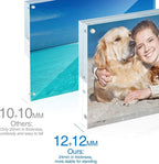 TWING 5x7 Acrylic Frame,75 Cases (20 Pack/Case) Pallet Package for Small Business,12+12MM Thicker Double Sided Acrylic Frame,Freestanding Clear Picture Frame for Desktop Display