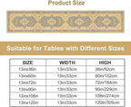 Boho Table Runner,Vintage Geometric Traditional Textured Rustic Farmhouse Bohemia for Home Farmhouse Kitchen Table Dining Coffee Room Garden Party Wedding Decor 13x60in