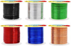 Mandala Crafts 10 Gauge Anodized Aluminum Craft Wire for Jewelry Making - 120 FT Colored Flexible Silver Copper True Blue Black Red Kelly Green Wire - Bendable for Bonsai Armature Crafting Sculpting