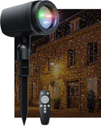 Christmas Laser Lights Outdoor, RGB (Red, Green, Blue) Light Projector with RF Remote and Timer for Parties & Wedding, Brighter Projection Lights for Christmas, Holidays and Garden Decor