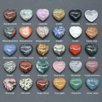 LE SKY 20 Pcs Natural Decorative Stones No Hole Heart Shape Healing Crystal Agate Chakra Beads for Home Jewelry Ornament
