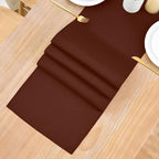 2 Pack Chocolate Table Runner 12 x 60 Inch Solid Color Farmhouse Runners Coffee Table Dresser for Daily Party Home Decoration