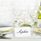60 Pcs Premium Place Cards, 2x3.5in Small Tent Cards, Blank Fillable Banquet Seat Cards, Name Cards, Escort Cards, Table Cards, Wedding Place Cards for Wedding, Table, Dinner Parties
