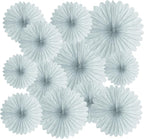 20 Pcs Gary Hanging Paper Fan, Hanging Honeycomb Round Paper Fans for Weddings, Birthdays, Christmas, Baby Showers, Classroom, Events Ceiling Party Supplies Decorations