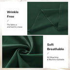 VOK Dark Green Wedding Arch Draping Fabric Chiffon Fabric, 29in x 18Ft Sheer Chiffon Outdoor Curtain for Wedding Ceremony Birthday Party Decoration (Dark Green,1 Panel)
