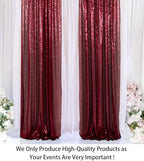 ShinyBeauty Sparkle Backdrop Curtain Burgundy 2 Panels Set Sequin Photo Backdrop Wine 2FTx8FT Sequin Backdrop Curtain Pack of 2-1220S