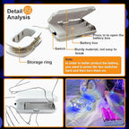 2 Pack 16Ft 50 LED Blue Fairy Lights Mini String Lights Waterproof for Mason Jars Halloween Christmas Parties Wedding Table Centerpieces Decoration