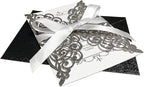 50Pcs Laser Cut Black Wedding Invitation With Glitter Envelopes And Ribbons Blank Personalized Card Invitaciones Para quinceañera Birthday Baby Shower Christmas Party Bridal Shower