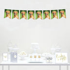 Andaz Press Bulk Photo Personalized Gift and Party Favors Collection, Hanging Pennant Party Banner with String, Custom Photo, 18 pennants, Approx 6 feet long, 1-Pack