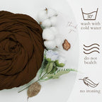 6 Pack Brown Cheesecloth Fall Table Runner 10ft Boho Gauze Fabric Cheese Cloth Table Runner 35 x 120 Inch Rustic Sheer Runner for Thanksgiving Wedding Decor Baby Shower Party Centerpiece Decoration