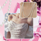 99 Feet 6mm Pearl Strings Garland for Crafts, Artificial Pearl Beaded Trim Chain Roll Strands for Wedding Centerpieces Bouquet Party Decoration Christmas Tree Garland, White