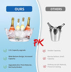 Ice Buckets for Parties (5.5L) 2pcs Ice Buckets, Clear Acrylic Champagne Bucket, Drinks Beverage Tub for Cocktail Bar, Wine, Beer, Soda