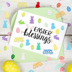 MARFOREVER Easter Confetti, Bunny Egg Rabbit Chicken Glitter Table Decorations Easter Party Scatter Metallic Foil Table Confetti Sprinkles for Happy Spring Party Supplies Decor