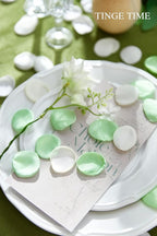 TINGE TIME 400pcs Silk Flower Petals for Wedding, Rose Petals for Decoration, Fake Flower Petals for Bridal Showers, Flower Girl Petals for Anniversaries and Parties (Mint Green)