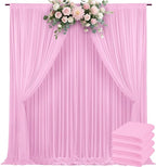 20x10ft Backdrop Curtains for Parties, 4 Panels 5x10ft Curtains Photography Drapes Rod Pocket Curtain Backdrop for Birthday Wedding Baby Shower Home Decor